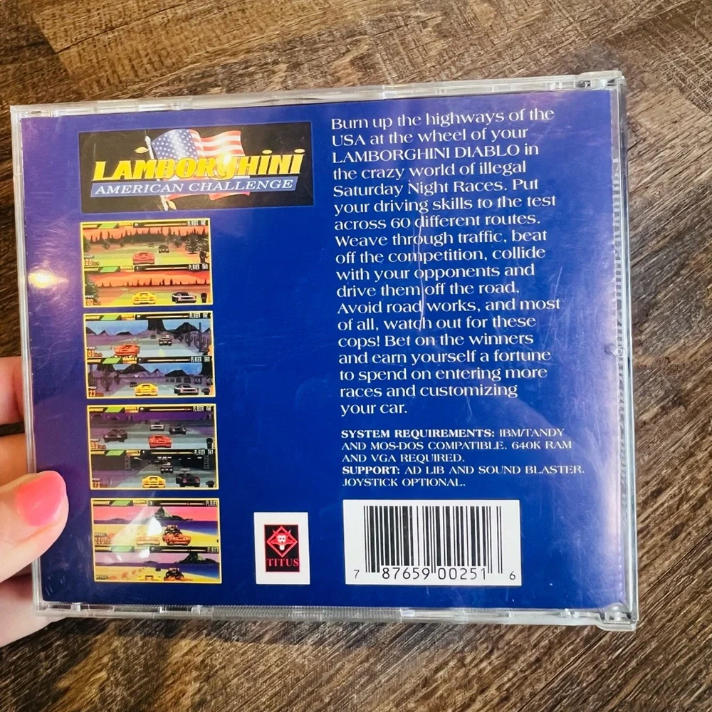 Lamborghini: American Challenge – MS-DOS CD-ROM (Titus Interactive, 1990s)